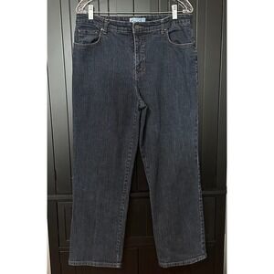 Kim Rogers Petite Jeans Womens 12P Dark Wash‎ Straight Leg Stretch Classic